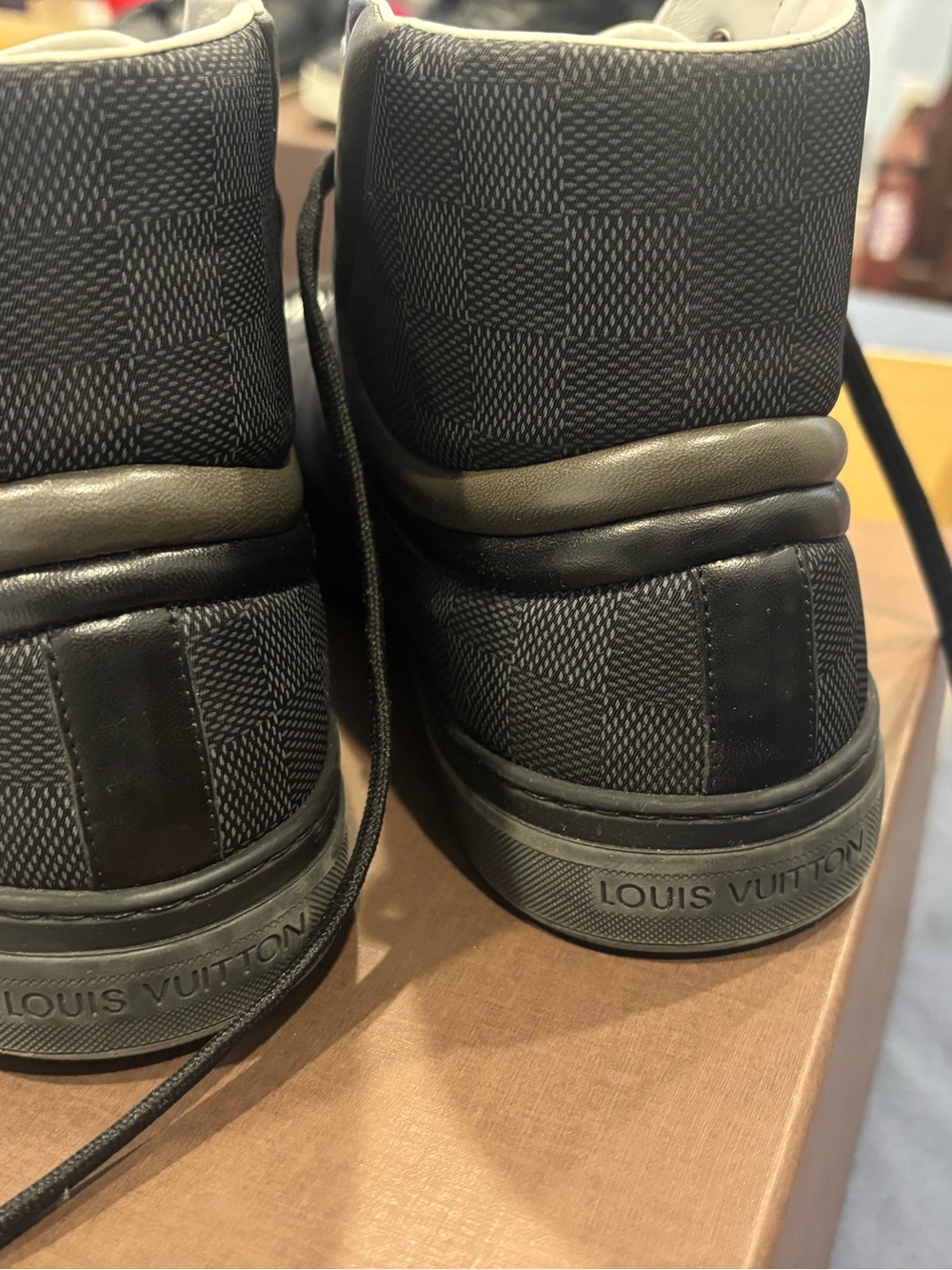 Louis Vuitton , Men's Black and White High-Top Sneakers - Picture 2 of 6